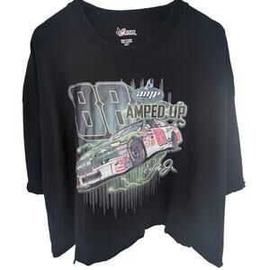 Dale Earnhardt Jr 88 Amp Energy NASCAR Womens Cropped Graphic T Shirt Black 3XLT